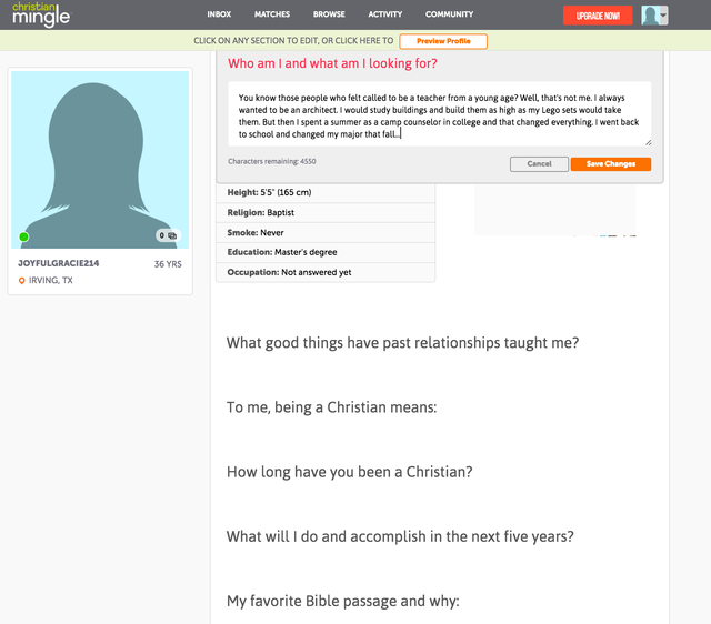 Free vs. Paid Access christian mingle