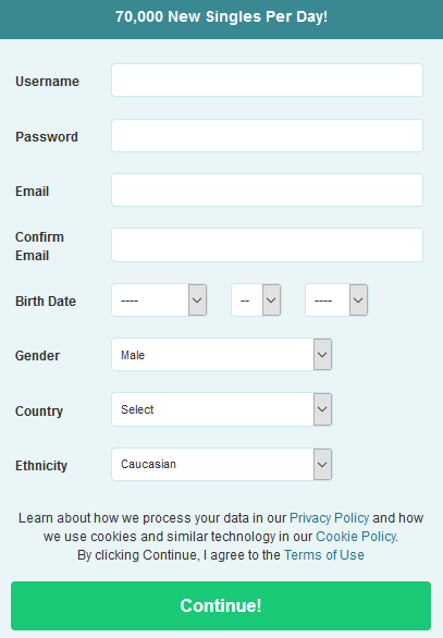 Sign Up Process pof