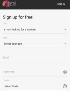 IWantBlacks sign up