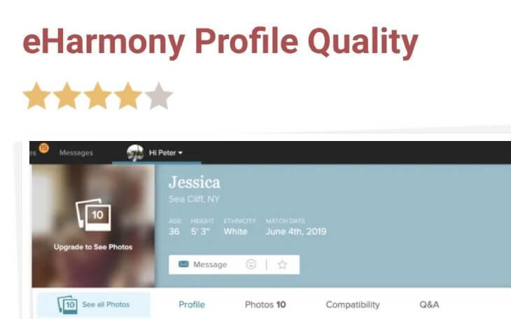 eHarmony profile